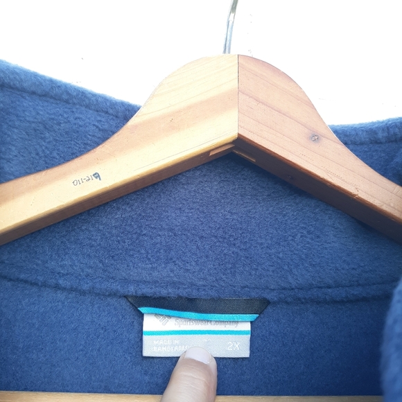 NWT Columbia Fleece Vest Navy Blue 2X - Picture 4 of 7